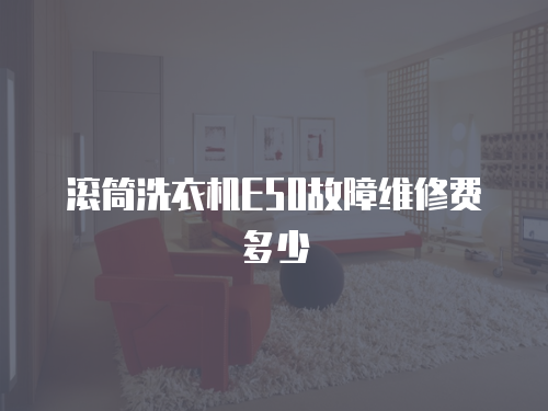 滾筒洗衣機E50故障維修費多少