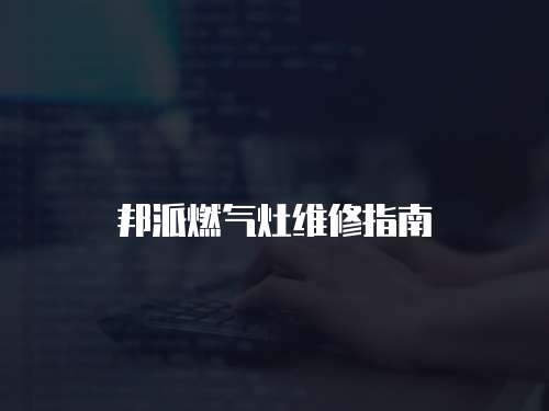 邦派燃氣灶維修指南