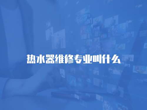 熱水器維修專業叫什么