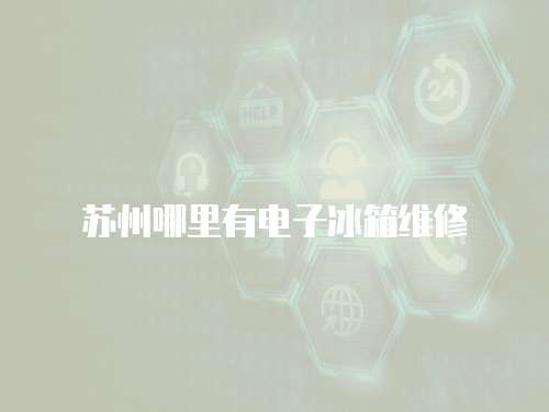 蘇州哪里有電子冰箱維修