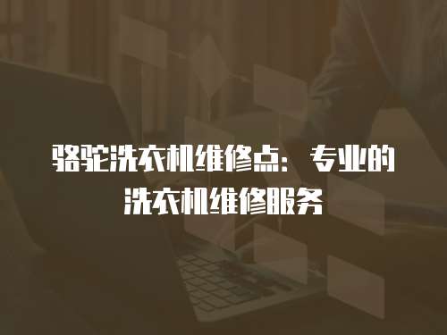 駱駝洗衣機維修點：專業的洗衣機維修服務