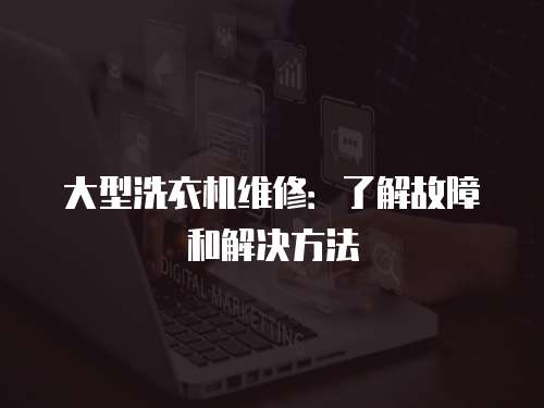 大型洗衣機維修：了解故障和解決方法