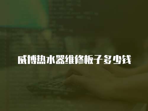 威博熱水器維修板子多少錢