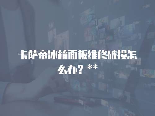 卡薩帝冰箱面板維修破損怎么辦？**