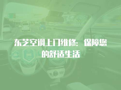 東芝空調(diào)上門維修：保障您的舒適生活