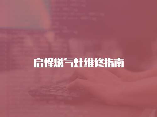 啟惺燃?xì)庠罹S修指南