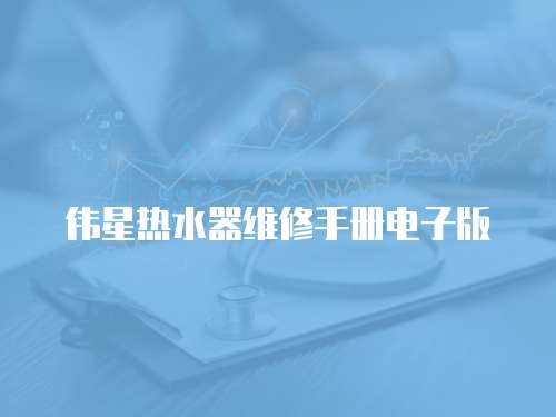 偉星熱水器維修手冊電子版