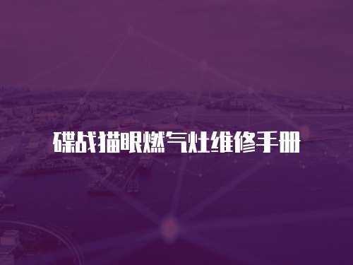 碟戰貓眼燃氣灶維修手冊