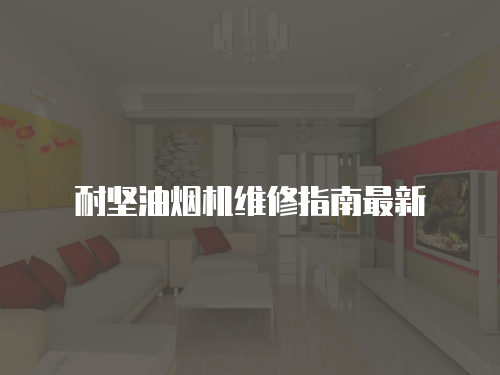 耐堅油煙機維修指南最新