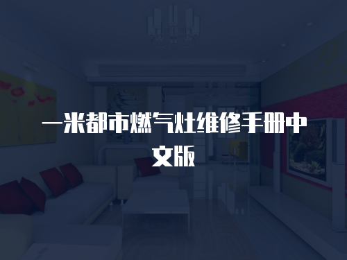 一米都市燃?xì)庠罹S修手冊中文版
