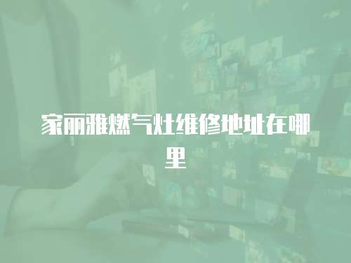家麗雅燃氣灶維修地址在哪里