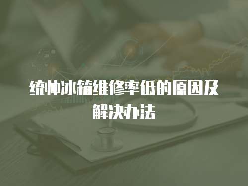 統(tǒng)帥冰箱維修率低的原因及解決辦法