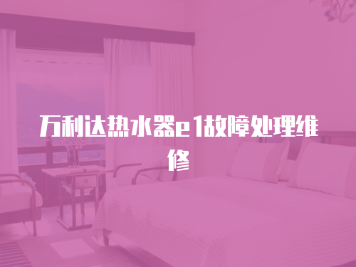 萬利達熱水器e1故障處理維修