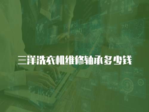 三洋洗衣機維修軸承多少錢