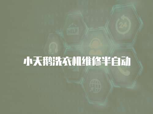 小天鵝洗衣機維修半自動