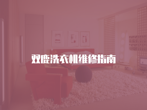 雙鹿洗衣機維修指南