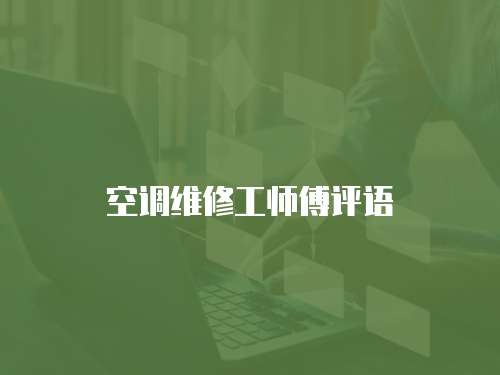 空調(diào)維修工師傅評語