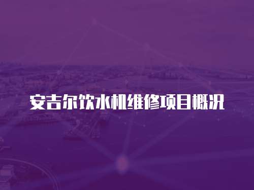 安吉爾飲水機維修項目概況
