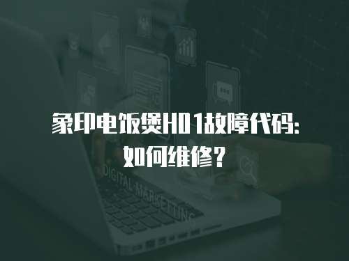 象印電飯煲H01故障代碼：如何維修？