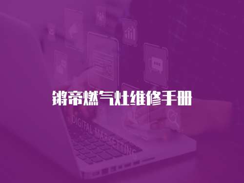 鏘帝燃氣灶維修手冊