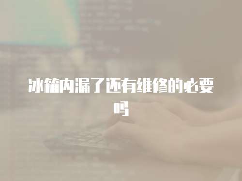 冰箱內漏了還有維修的必要嗎