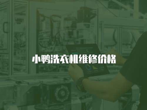 小鴨洗衣機維修價格