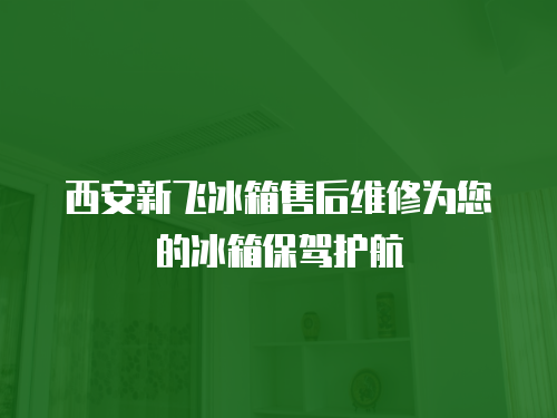西安新飛冰箱售后維修為您的冰箱保駕護航