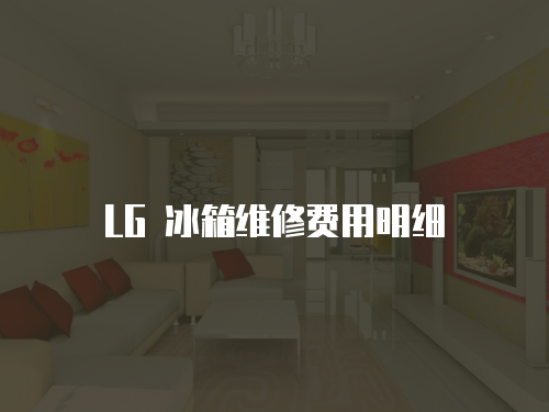LG 冰箱維修費(fèi)用明細(xì)