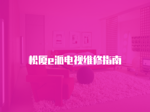 松廈e派電視維修指南