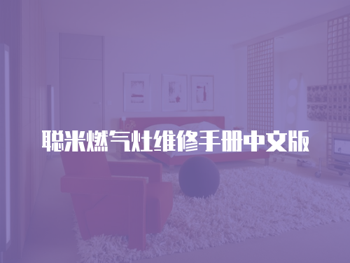 聰米燃?xì)庠罹S修手冊(cè)中文版