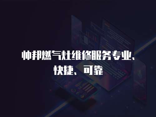 帥邦燃氣灶維修服務專業、快捷、可靠