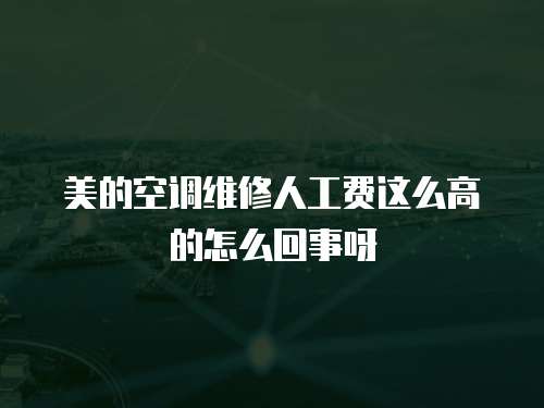 美的空調維修人工費這么高的怎么回事呀