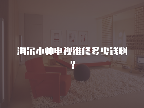 海爾小帥電視維修多少錢啊？