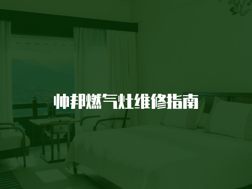 帥邦燃氣灶維修指南