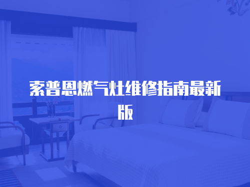 索普恩燃氣灶維修指南最新版