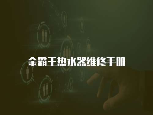 金霸王熱水器維修手冊