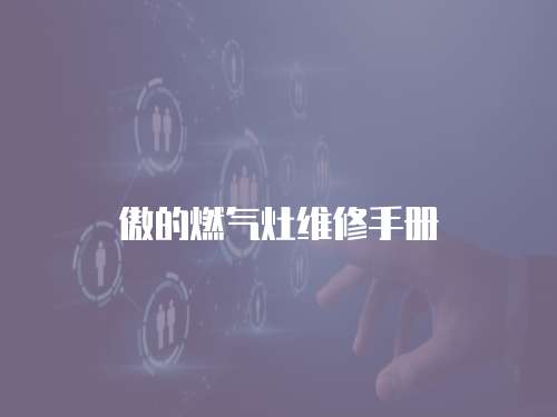 傲的燃氣灶維修手冊