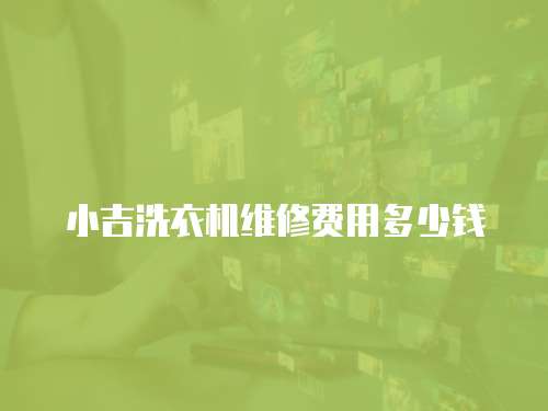 小吉洗衣機維修費用多少錢