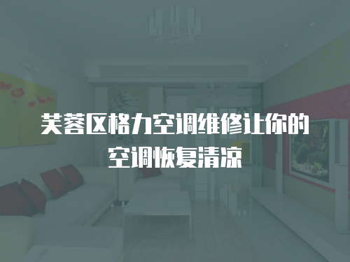 芙蓉區格力空調維修讓你的空調恢復清涼