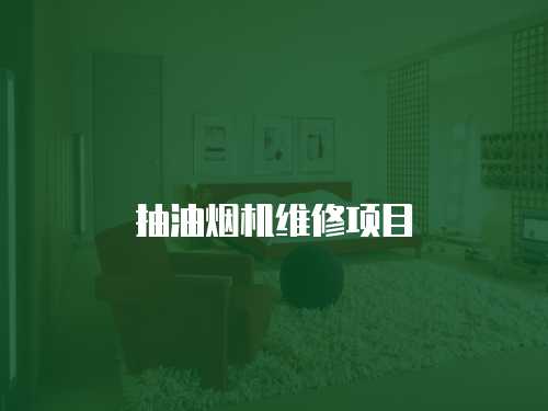 抽油煙機維修項目