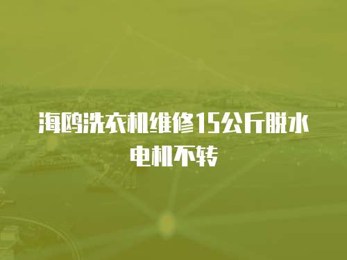 海鷗洗衣機(jī)維修15公斤脫水電機(jī)不轉(zhuǎn)