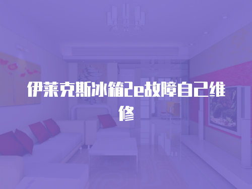 伊萊克斯冰箱2e故障自己維修