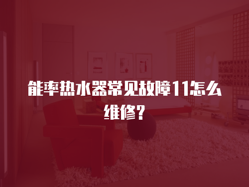 能率熱水器常見故障11怎么維修？