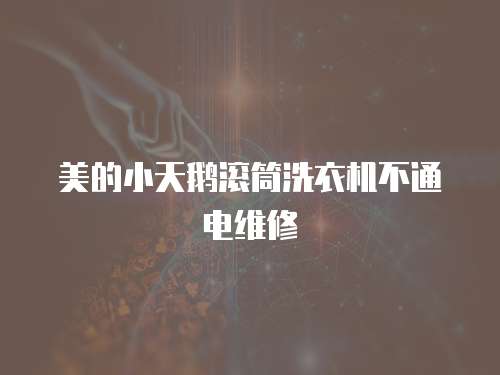 美的小天鵝滾筒洗衣機(jī)不通電維修
