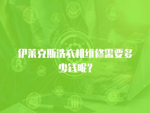 伊萊克斯洗衣機維修需要多少錢呢？