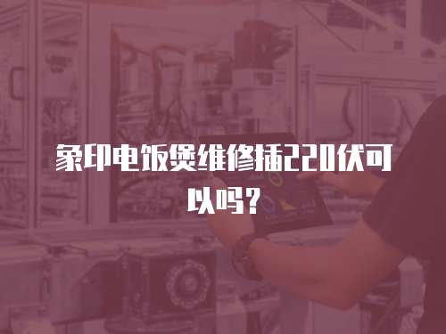 象印電飯煲維修插220伏可以嗎？