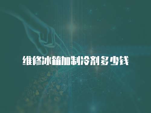 維修冰箱加制冷劑多少錢
