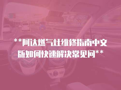  **阿達(dá)燃?xì)庠罹S修指南中文版如何快速解決常見(jiàn)問(wèn)**