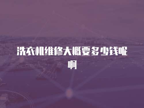 洗衣機(jī)維修大概要多少錢呢啊