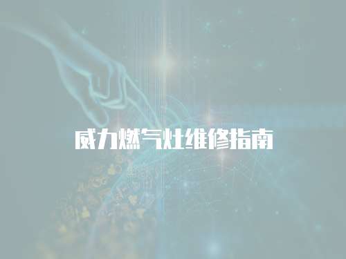 威力燃?xì)庠罹S修指南